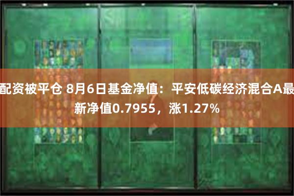 配资被平仓 8月6日基金净值：平安低碳经济混合A最新净值0.7955，涨1.27%