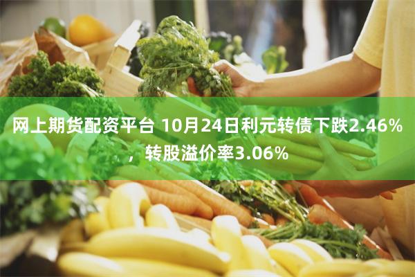 网上期货配资平台 10月24日利元转债下跌2.46%，转股溢价率3.06%